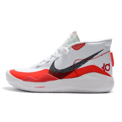 Nike Erkek Kd 12 Beyaz / Kırmızı / Siyah Basketbol Ayakkabısı Türkiye - B5EIZWVH